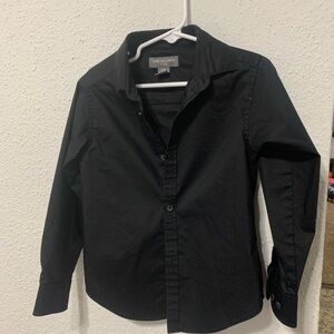 Van Heusen Boys Black Button-Down Shirt